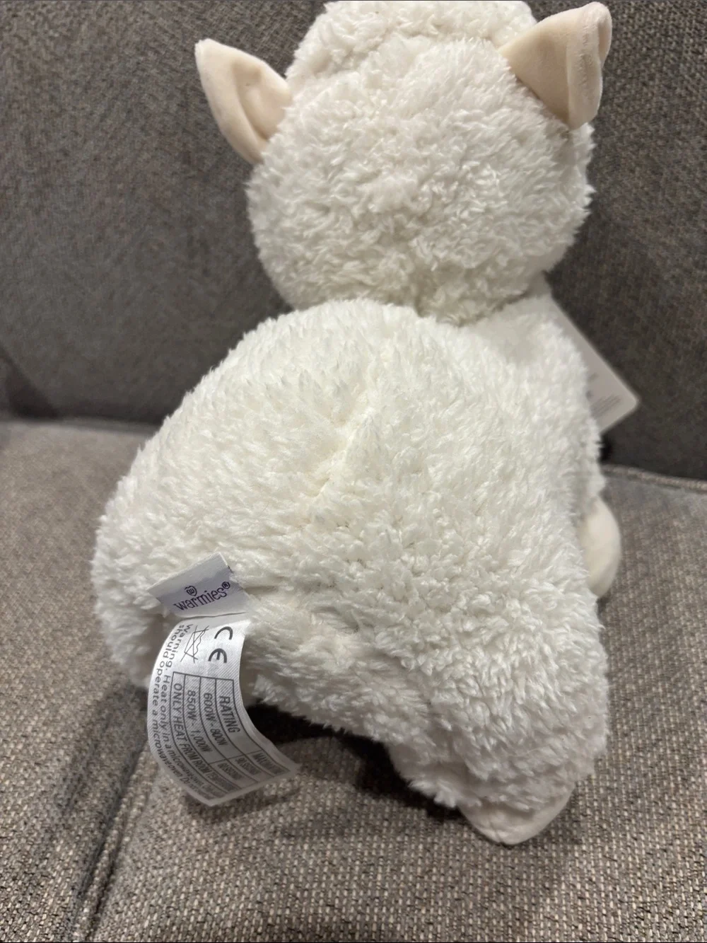 Warmies Plush Lamb in Cream with Blue Eyes